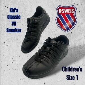 K-Swiss Kid's Classic VN Sneaker Black Size 1